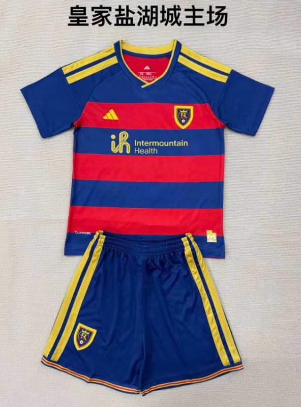 2026 Real Salt Lake Home Kids Soccer Jersey And Shorts 2026 Real Salt Lake Home Kids Soccer Jersey And Shorts