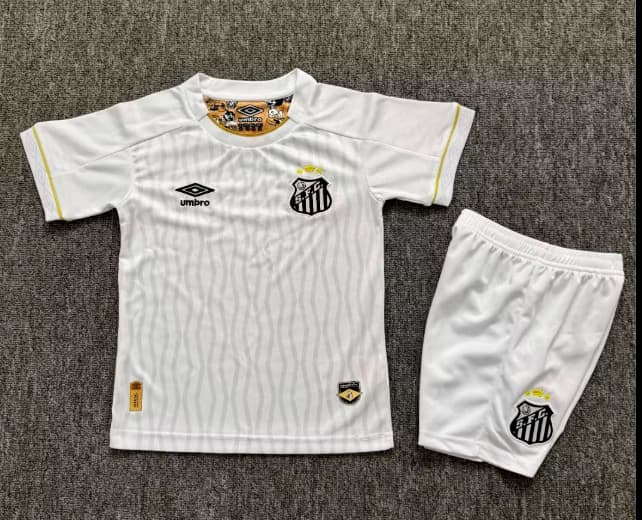 2026 Santos Home Kids Soccer Jersey And Shorts 2026 Santos Home Kids Soccer Jersey And Shorts