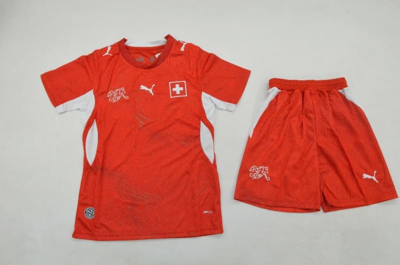 2026 Switzerland World Cup Home Kids Soccer Jersey And Shorts 2026 Switzerland World Cup Home Kids Soccer Jersey And Shorts