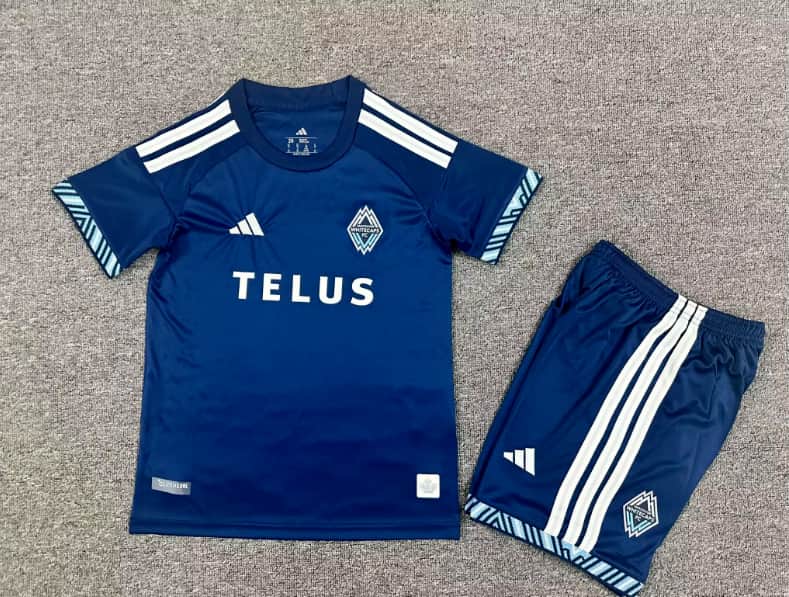 2026 Vancouver Whitecaps Away Kids Soccer Jersey And Shorts 2026 Vancouver Whitecaps Away Kids Soccer Jersey And Shorts