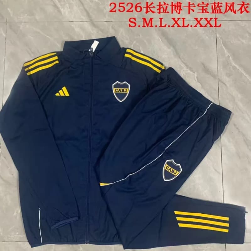 Thailand Quality(AAA) 2026 Boca Juniors Dark Blue Soccer Tracksuit Thailand Quality(AAA) 2026 Boca Juniors Dark Blue Soccer Tracksuit