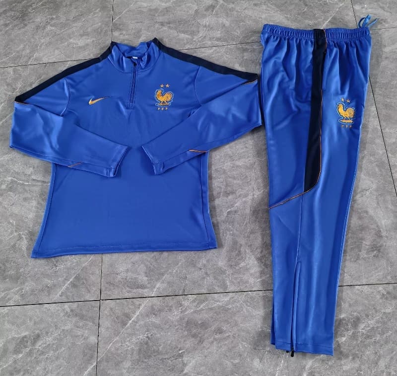 Thailand Quality(AAA) 2026 France Blue Soccer Tracksuit Thailand Quality(AAA) 2026 France Blue Soccer Tracksuit