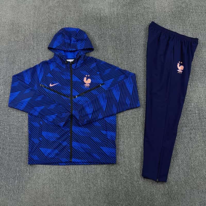 Thailand Quality(AAA) 2026 France Blue Soccer Windbreaker Tracksuit 02 Thailand Quality(AAA) 2026 France Blue Soccer Windbreaker Tracksuit 02