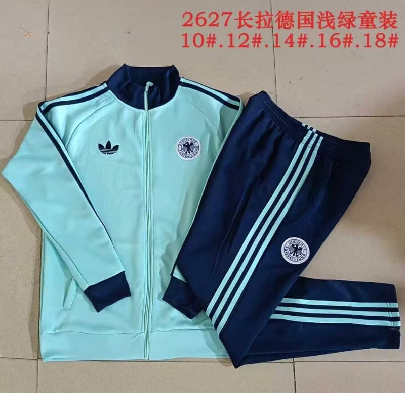 Kids - Thailand Quality(AAA) 2026 Germany Green Soccer Tracksuit Kids - Thailand Quality(AAA) 2026 Germany Green Soccer Tracksuit