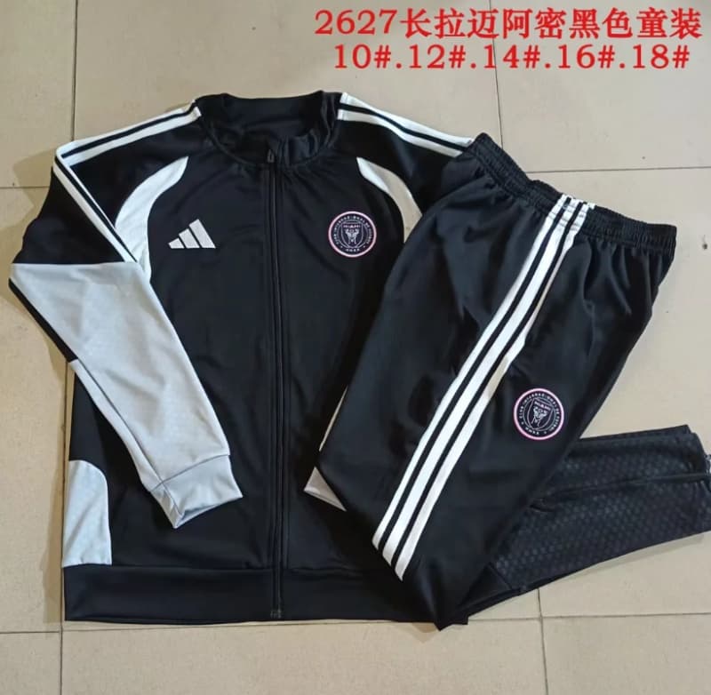 Kids - Thailand Quality(AAA) 2026 Inter Miami Black Soccer Tracksuit Kids - Thailand Quality(AAA) 2026 Inter Miami Black Soccer Tracksuit