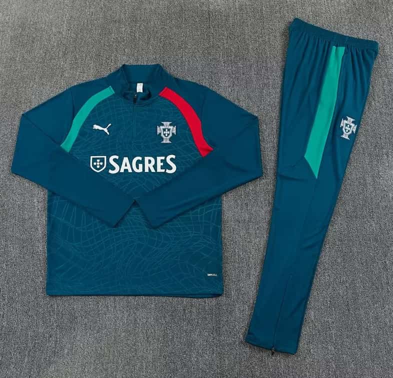 Thailand Quality(AAA) 2026 Portugal Green Soccer Tracksuit Thailand Quality(AAA) 2026 Portugal Green Soccer Tracksuit