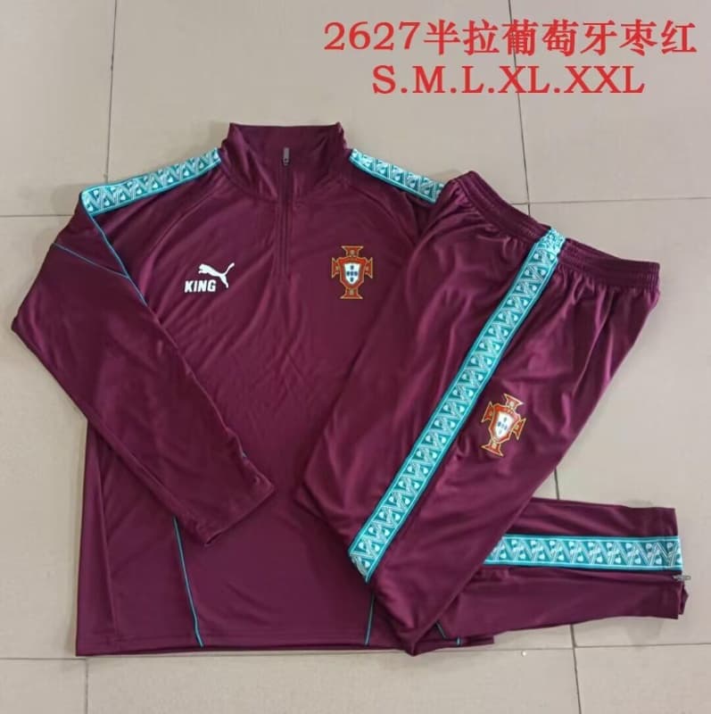Thailand Quality(AAA) 2026 Portugal Red Soccer Tracksuit 03 Thailand Quality(AAA) 2026 Portugal Red Soccer Tracksuit 03
