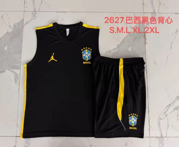 Thailand Quality(AAA) 2026 Brazil Black Soccer Training Sets 02 Thailand Quality(AAA) 2026 Brazil Black Soccer Training Sets 02