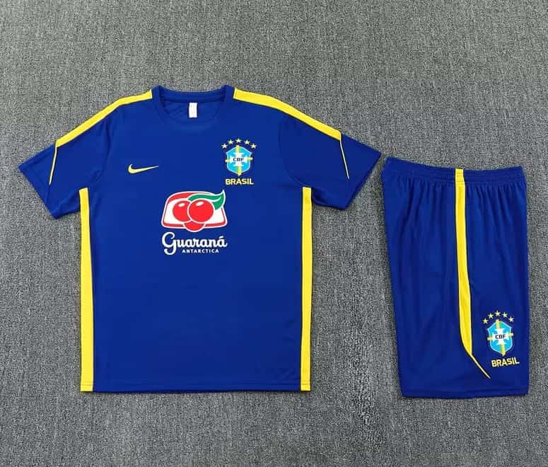 Thailand Quality(AAA) 2026 Brazil Blue Soccer Training Sets Thailand Quality(AAA) 2026 Brazil Blue Soccer Training Sets