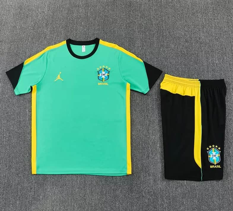 Thailand Quality(AAA) 2026 Brazil Green Soccer Training Sets Thailand Quality(AAA) 2026 Brazil Green Soccer Training Sets
