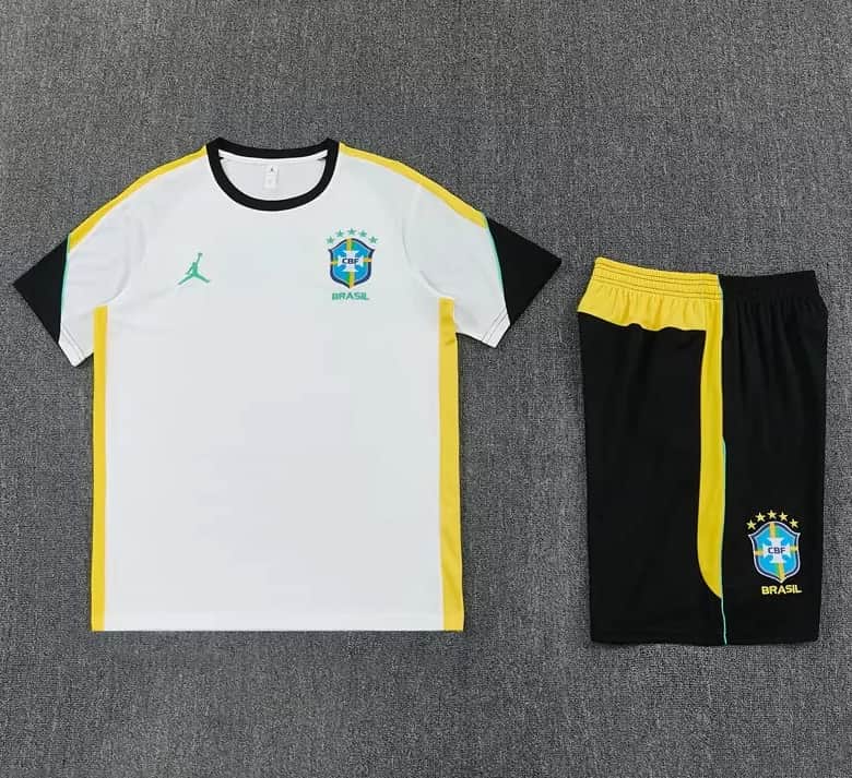 Thailand Quality(AAA) 2026 Brazil White Soccer Training Sets Thailand Quality(AAA) 2026 Brazil White Soccer Training Sets