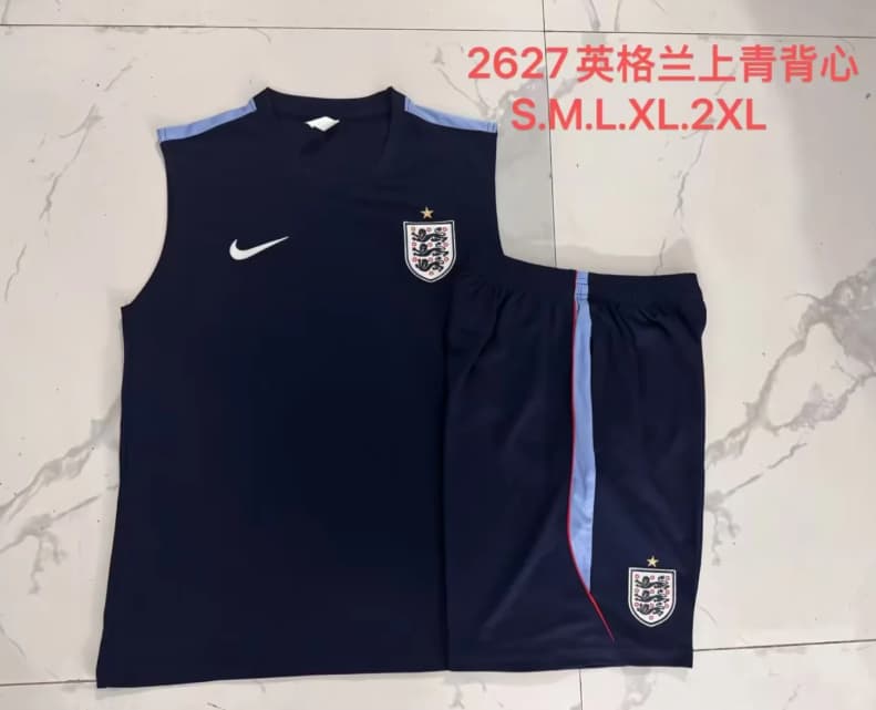 Thailand Quality(AAA) 2026 England Dark Blue Soccer Training Sets 02 Thailand Quality(AAA) 2026 England Dark Blue Soccer Training Sets 02