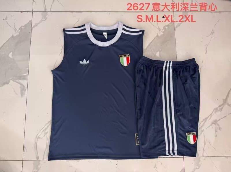 Thailand Quality(AAA) 2026 Italy Dark Blue Soccer Training Sets Thailand Quality(AAA) 2026 Italy Dark Blue Soccer Training Sets