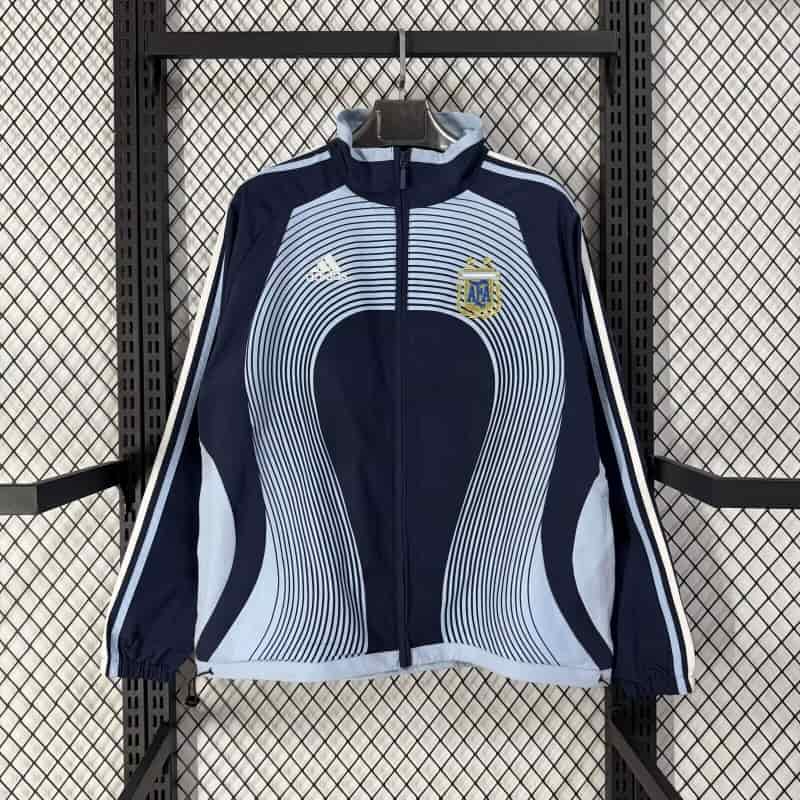 Thailand Quality(AAA) 2026 Argentina Dark Blue Soccer Windbreaker 02 Thailand Quality(AAA) 2026 Argentina Dark Blue Soccer Windbreaker 02