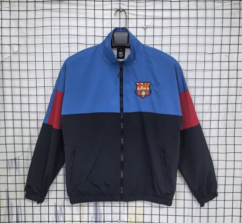Thailand Quality(AAA) 1899 Barcelona Dark Blue Soccer Windbreaker Thailand Quality(AAA) 1899 Barcelona Dark Blue Soccer Windbreaker