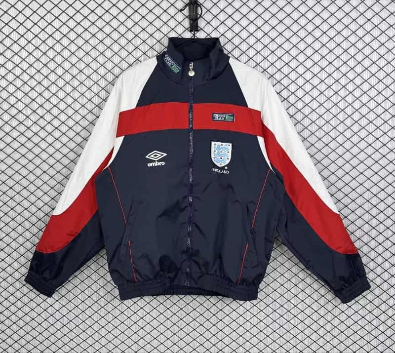 Thailand Quality(AAA) 2026 England Dark Blue Soccer Windbreaker 02 Thailand Quality(AAA) 2026 England Dark Blue Soccer Windbreaker 02