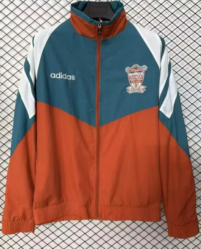 Thailand Quality(AAA) 1993 Liverpool Green Red Soccer Windbreaker Thailand Quality(AAA) 1993 Liverpool Green Red Soccer Windbreaker