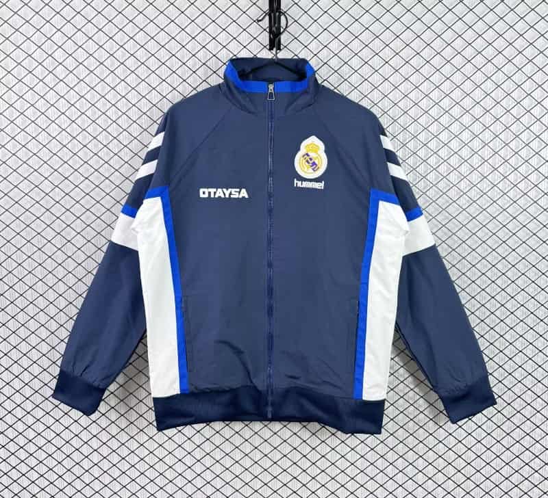 Thailand Quality(AAA) 1991/92 Real Madrid Dark Blue Soccer Windbreaker Thailand Quality(AAA) 1991/92 Real Madrid Dark Blue Soccer Windbreaker