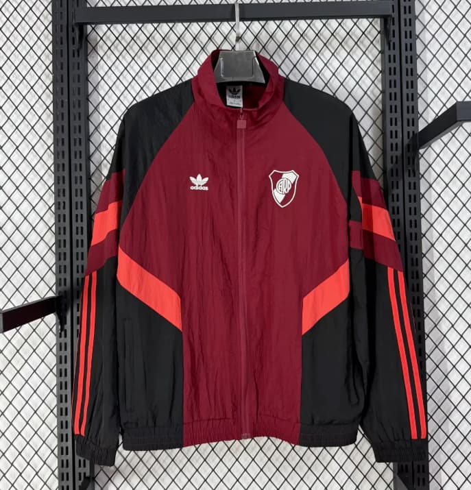 Thailand Quality(AAA) 2026 River Plate Red Soccer Windbreaker Thailand Quality(AAA) 2026 River Plate Red Soccer Windbreaker