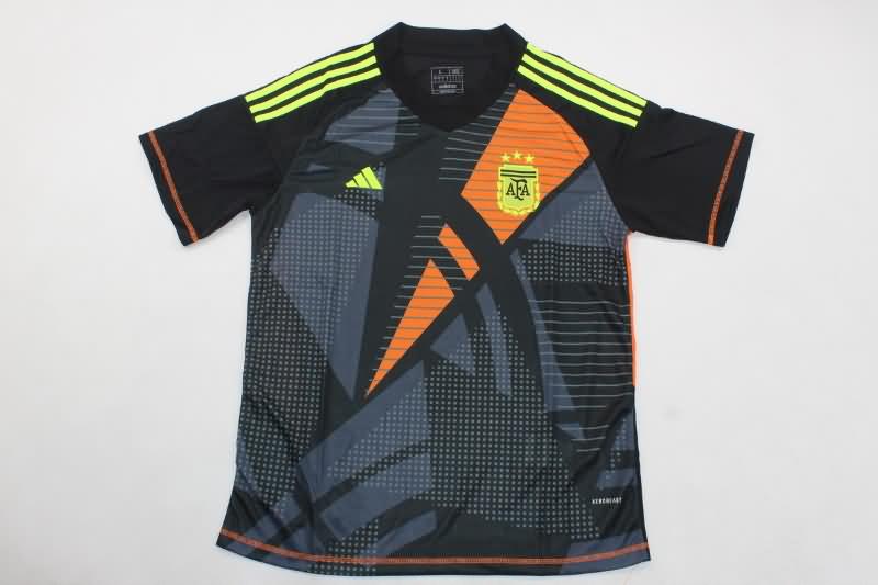 Thailand Quality(AAA) 2024 Argentina Copa America Goalkeeper Black Soccer Jersey