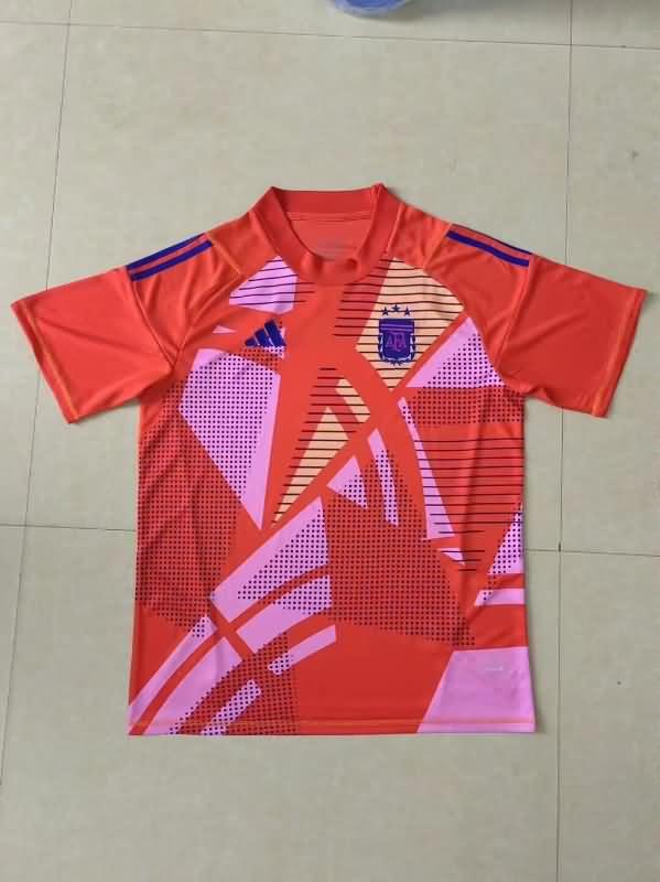 Thailand Quality(AAA) 2024 Argentina Copa America Goalkeeper Red Soccer Jersey