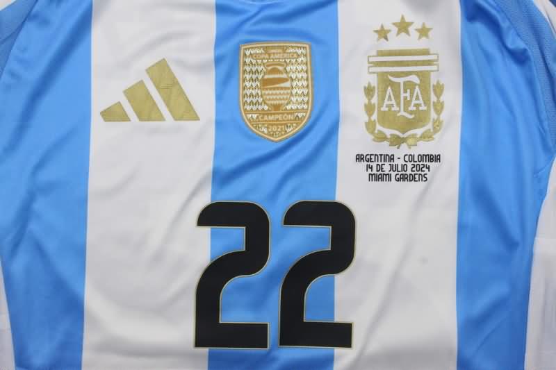 Thailand Quality(AAA) 2024 Argentina Copa America Home Final Soccer Jersey