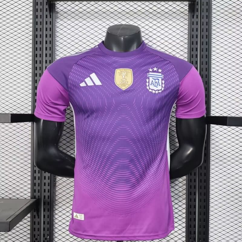 Thailand Quality(AAA) 2025 Argentina Goalkeeper Purple Soccer Jersey (Player) Thailand Quality(AAA) 2025 Argentina Goalkeeper Purple Soccer Jersey (Player)