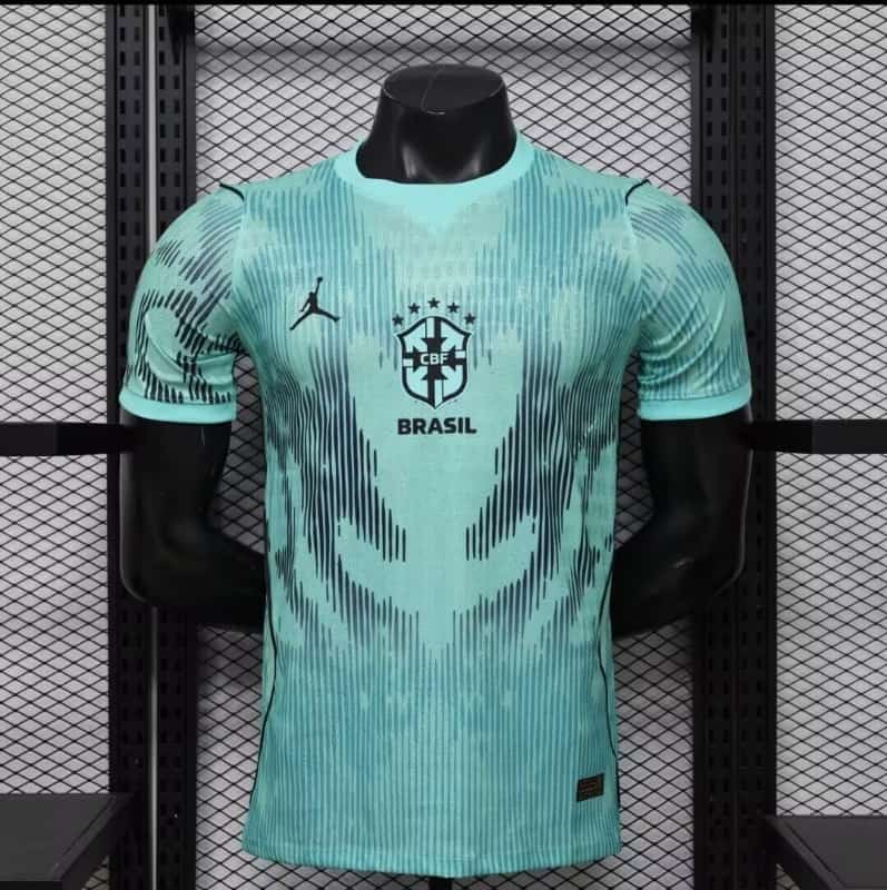 Thailand Quality(AAA) 2026 Brazil Goalkeeper Green Soccer Jersey (Player) Thailand Quality(AAA) 2026 Brazil Goalkeeper Green Soccer Jersey (Player)