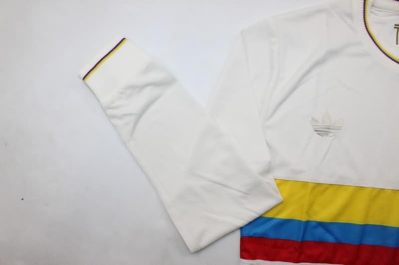 Thailand Quality(AAA) 100th Colombia Anniversary Long Sleeve Soccer Jersey