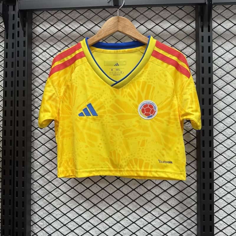 Thailand Quality(AAA) 2026 Colombia World Cup Home Women Cropped Soccer Jersey Thailand Quality(AAA) 2026 Colombia World Cup Home Women Cropped Soccer Jersey
