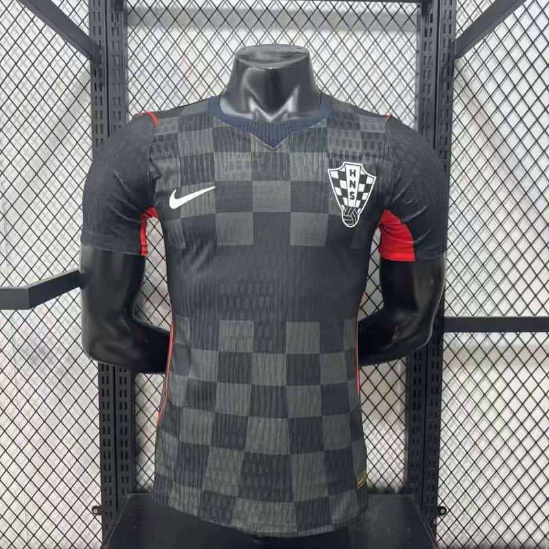Thailand Quality(AAA) 2026 Croatia Black Soccer Jersey (Player) Thailand Quality(AAA) 2026 Croatia Black Soccer Jersey (Player)