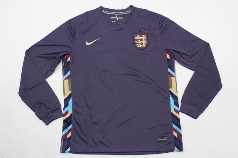 Thailand Quality(AAA) 2024 England Away Long Sleeve Soccer Jersey
