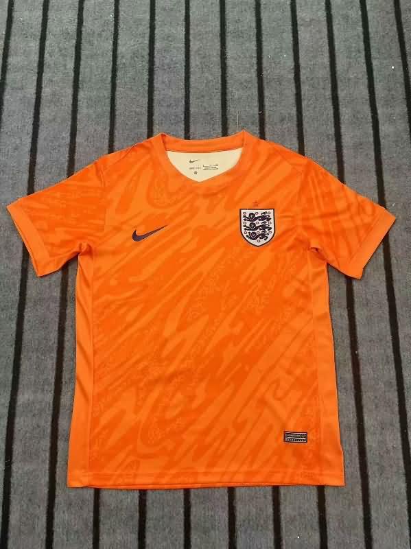 Thailand Quality(AAA) 2024 England Goalkeeper Orange Soccer Jersey