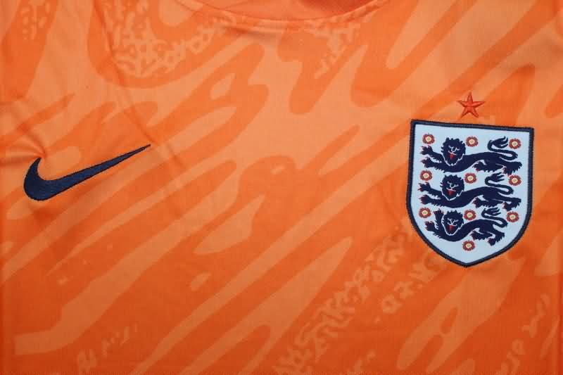 Thailand Quality(AAA) 2024 England Goalkeeper Orange Soccer Jersey