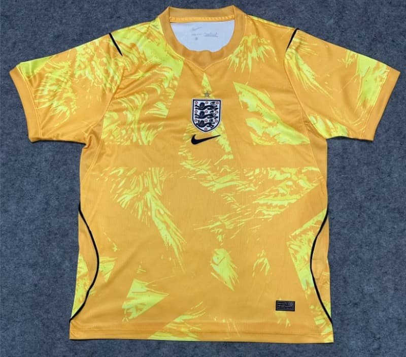 Thailand Quality(AAA) 2026 England Goalkeeper Yellow Soccer Jersey Thailand Quality(AAA) 2026 England Goalkeeper Yellow Soccer Jersey