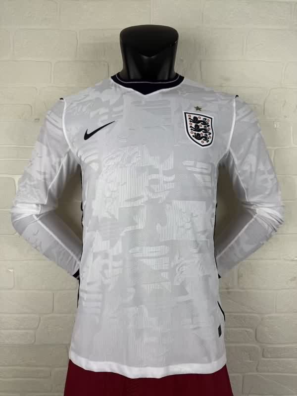 Thailand Quality(AAA) 2626 England Home Long Sleeve Soccer Jersey (Player) Thailand Quality(AAA) 2626 England Home Long Sleeve Soccer Jersey (Player)