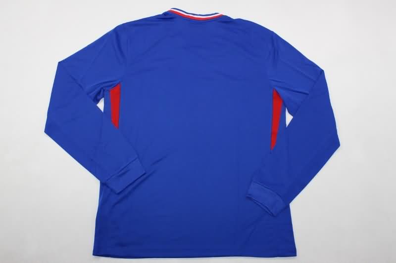 Thailand Quality(AAA) 2024 France Home Long Sleeve Soccer Jersey