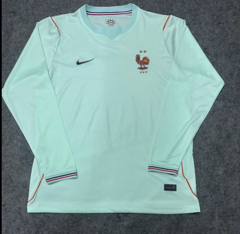 Thailand Quality(AAA) 2026 France World Cup Away Long Sleeve Soccer Jersey Thailand Quality(AAA) 2026 France World Cup Away Long Sleeve Soccer Jersey