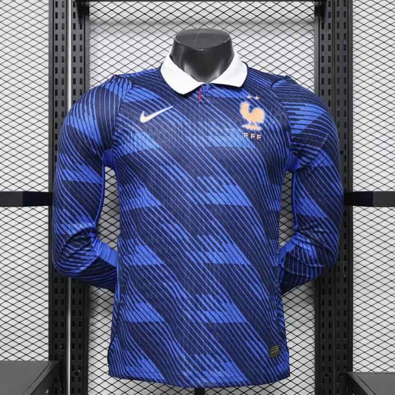 Thailand Quality(AAA) 2026 France World Cup Home Long Sleeve Soccer Jersey (Player) Thailand Quality(AAA) 2026 France World Cup Home Long Sleeve Soccer Jersey (Player)