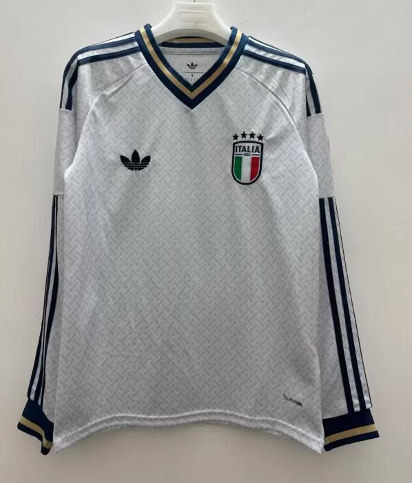Thailand Quality(AAA) 2026 Italy World Cup Away Long Sleeve Soccer Jersey Thailand Quality(AAA) 2026 Italy World Cup Away Long Sleeve Soccer Jersey