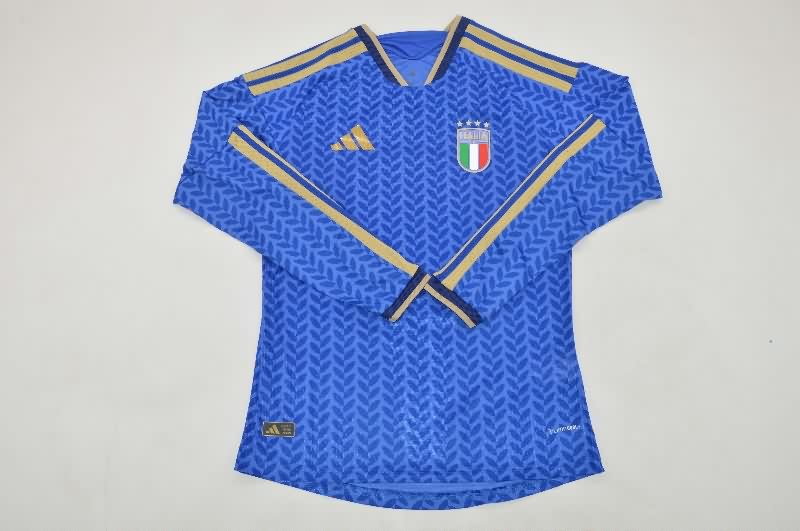 Thailand Quality(AAA) 2026 Italy Home Long Sleeve Soccer Jersey (Player) Thailand Quality(AAA) 2026 Italy Home Long Sleeve Soccer Jersey (Player)