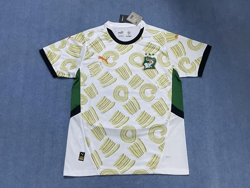 Thailand Quality(AAA) 2024 Ivory Away Soccer Jersey