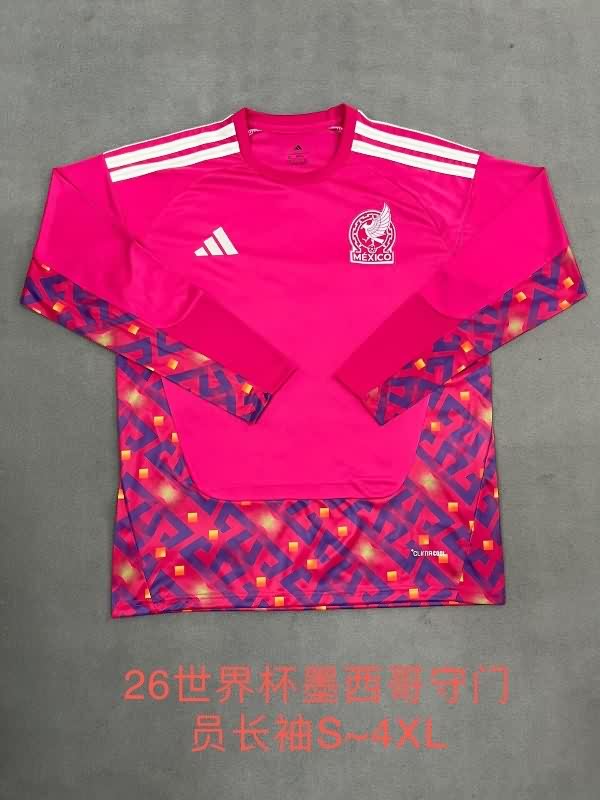 Thailand Quality(AAA) 2025 Mexico Goalkeeper Pink Long Sleeve Soccer Jersey Thailand Quality(AAA) 2025 Mexico Goalkeeper Pink Long Sleeve Soccer Jersey