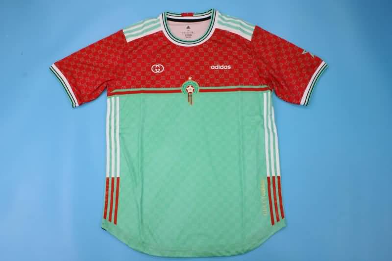 Thailand Quality(AAA) 2022 Morocco Red Green Soccer Jersey