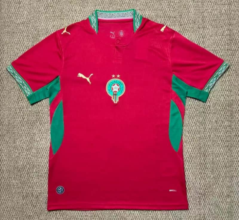 Thailand Quality(AAA) 2026 Morocco Home Soccer Jersey 2 Stars Thailand Quality(AAA) 2026 Morocco Home Soccer Jersey 2 Stars