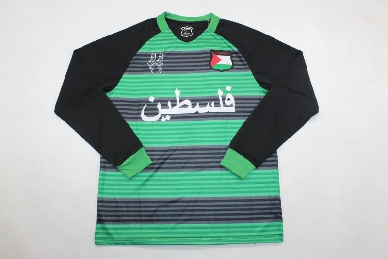 Thailand Quality(AAA) 2024 Palestine Green Long Sleeve Soccer Jersey