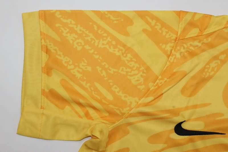 Thailand Quality(AAA) 2024 Portugal Goalkeeper Yellow Soccer Jersey