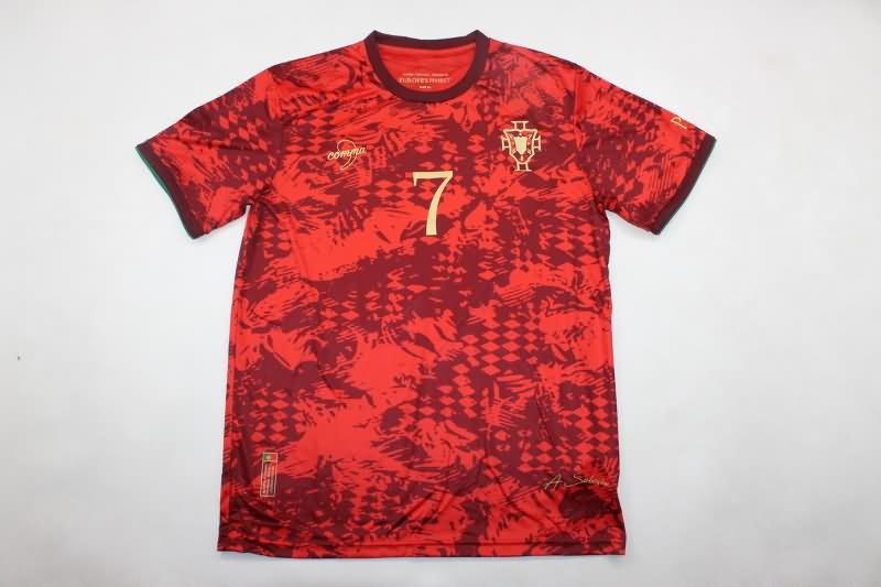 Thailand Quality(AAA) 2024 Portugal Training Soccer Jersey 02