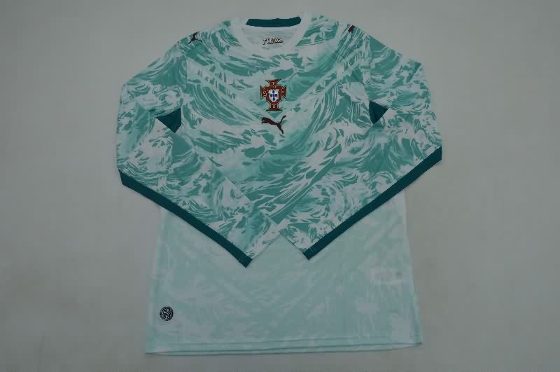 Thailand Quality(AAA) 2026 Portugal World Cup Away Long Sleeve Soccer Jersey Thailand Quality(AAA) 2026 Portugal World Cup Away Long Sleeve Soccer Jersey