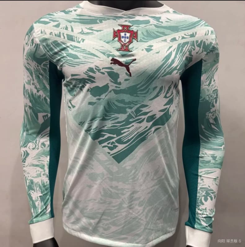 Thailand Quality(AAA) 2026 Portugal World Cup Away Long Sleeve Soccer Jersey (Player) Thailand Quality(AAA) 2026 Portugal World Cup Away Long Sleeve Soccer Jersey (Player)